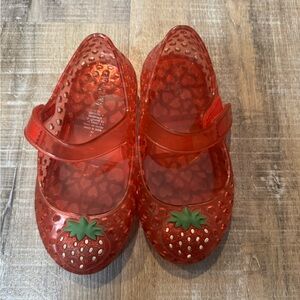 Old Navy Kids Red Jelly Sandals with Strawberry Design
